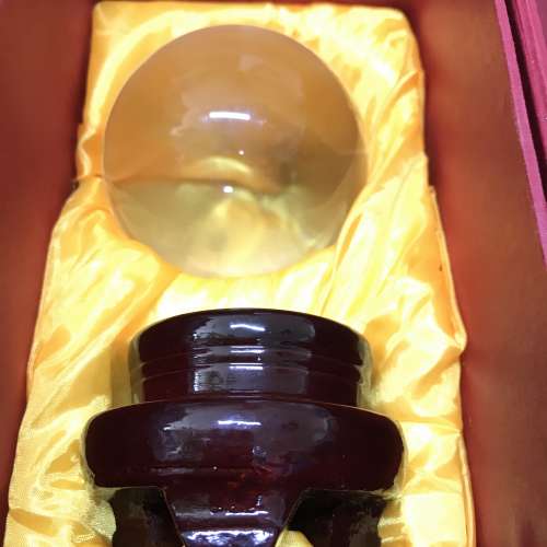 水晶球擺設連座包盒