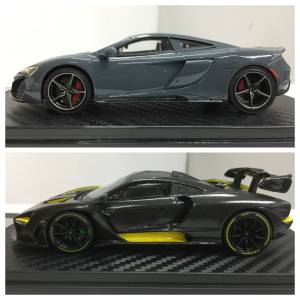 TSM MODEL 1/43 Mclaren 675LT Chicane Grey / Senna P15 MSO