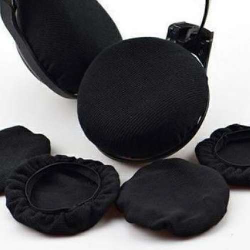 🎧 Headphones Cushions Cover 3pair BLACK NEW 全新 防塵吸汗耳機罩耳套 3對 黑色 🎵