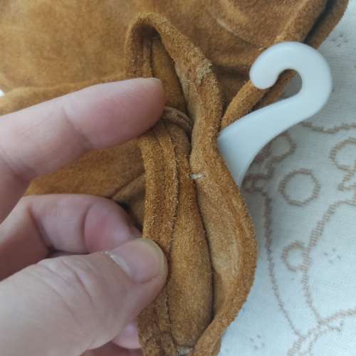 全新 啡色全皮燒焊手套一對 燒焊手襪 勞工手套 建築手套 野營燒烤手套 耐磨 耐熱 寵...