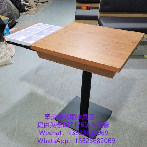 防火膠板餐檯訂製,港式餐廳餐枱訂做,收納櫃抽屜餐桌訂造,顏色可選尺寸可訂製,金屬包...