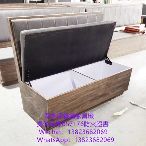 茶餐廳卡位梳化訂造,防火阻燃卡位梳化,儲物櫃沙發訂製,茶餐料理店卡位沙發座椅訂造,...