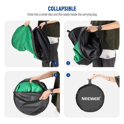 Neewer 7-in-1 Collapsible Light Reflector 七合一反光、柔光、金銀、黑白連退地藍...