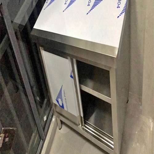 不锈钢拉门工作台打荷台操作台酒饭店厨房家用橱柜奶茶店设备商用