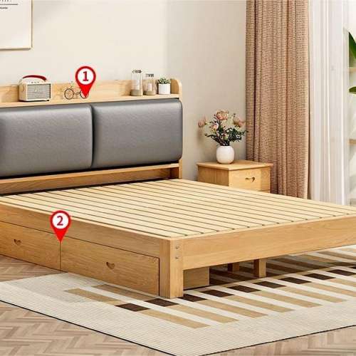 solid wood bed