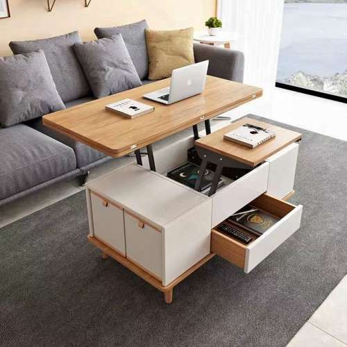 Brand new foldable storage solid wood coffee table