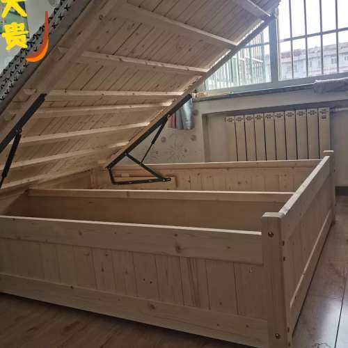 收納實木床 油壓床Brand new storage solid wood bed hydraulic bed3