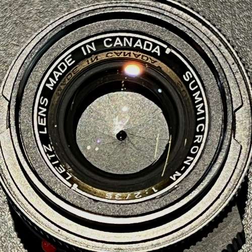 Leica Summicron-m 35mm f2 IV 7 elements tiger claw version lens with hood