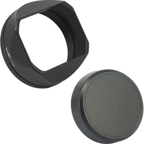 Haoge Metal Hood with 49mm Adapter Ring - Black For FujiFilm X100VI 方形遮光罩