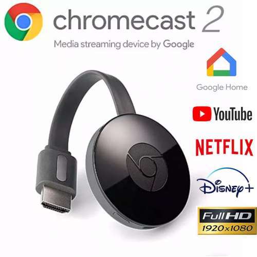 Chromecast 2 (100% 全新貨) 支援投放 YouTube Netflix, HBO Spotify Disney plus +
