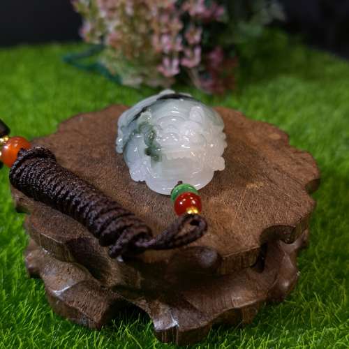 糯冰飄花龍龜吊墜