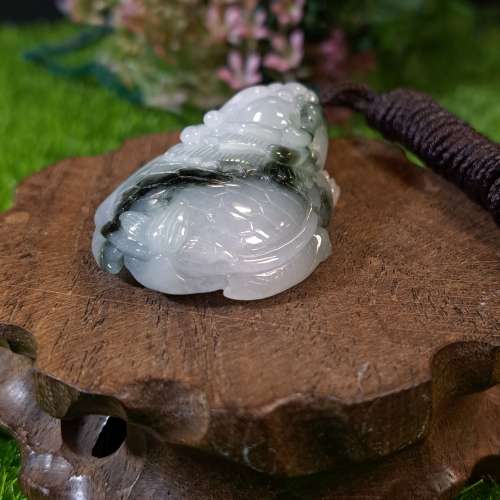 糯冰飄花龍龜吊墜