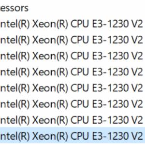 Intel Xeon CPU E3-1230V2