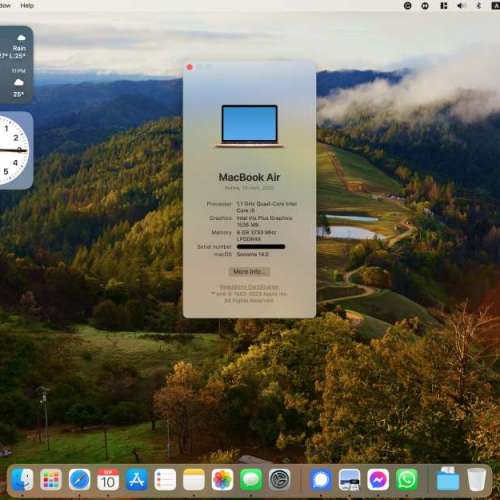 MacBook Air 2020, i5, 8GB memory