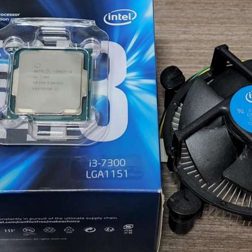 Intel I3 7300 4.0GHz 有盒有原裝風扇