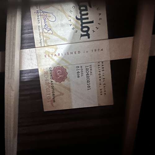 Taylor 814CE v-class Electric Acoustic Guitar