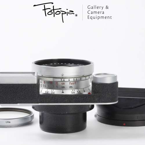 || Leica Super-Angulon-M 21mm F3.4 - Silver / Goggle Viewfinder Modification ||