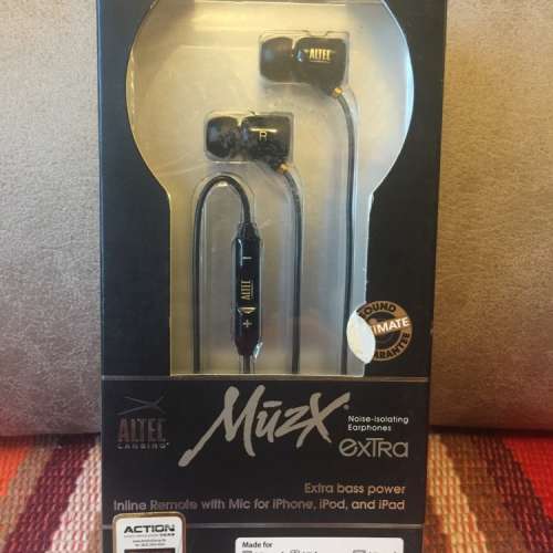 ALTEC LANSING Noise Insulating Earphones 3.5mm FREE Bluetooth NEW 全新耳筒送藍...