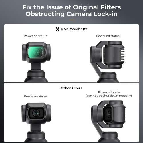 K&F Concept Magnetic Black Mist 1/8 Filter For DJI Osmo Pocket 3 磁吸1/8黑柔焦...
