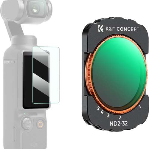 K&F Concept Variable ND 2-32 Filter For DJI Osmo Pocket 3 磁吸可調減光濾鏡