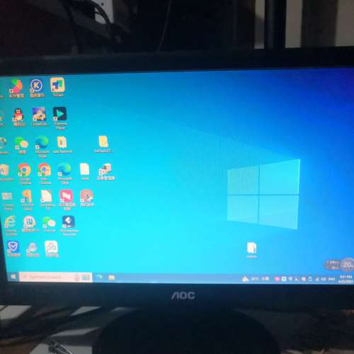 AOC E950SW 19 inches 19吋 顯示器 Monitor 1366x768，新凈，全正常。  Full Funct...