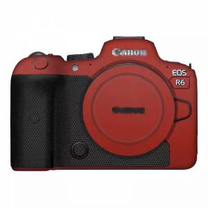 Camera Body Skin Decoration 3M Sticker Film Cover For CANON R6 - Red 紅色