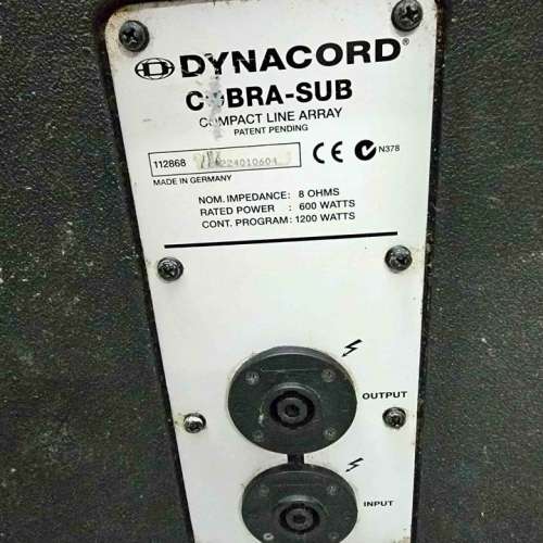 Dynacord Cobra-Sub Compact Line-Array 18"Subwoofer
