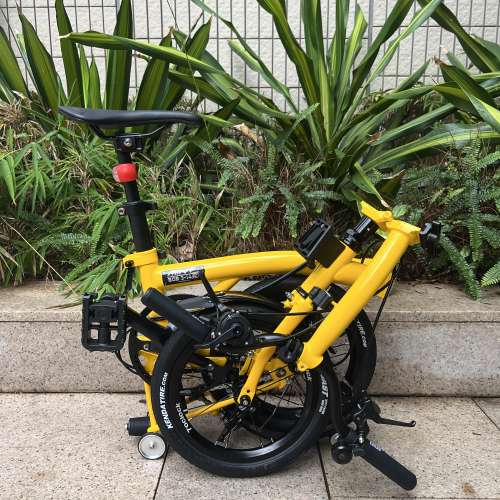 最新版本 MINT BOB 3  14吋 3速鉻鉬鋼車架 小布式折叠車 送前後蛙燈叮叮