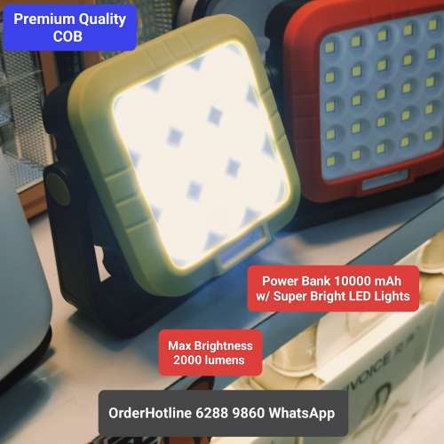 Power Bank 10000 mAh  w/ Super Bright LED Lights Premium Quality. 高品質輕便充...