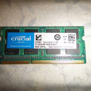 Crucial DDR3L 1600 8G SO-DIMM Notebook Ram