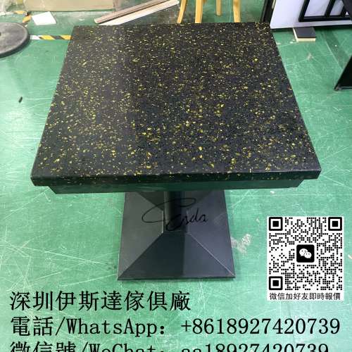 雙櫃筒餐枱、中餐西餐商用雲石餐枱面、燒烤烤肉日式食肆鋪防火膠板餐枱、餐飲店飯店...