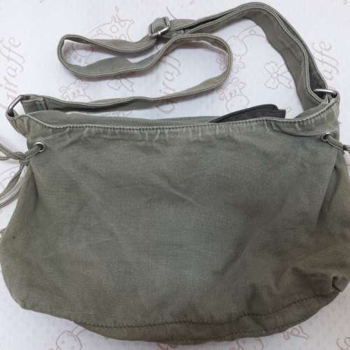 二手軍綠色帆布斜挎包 單肩包 斜孭袋 側背袋 環保袋 購物袋 手提袋 單肩袋 雜物袋 ...