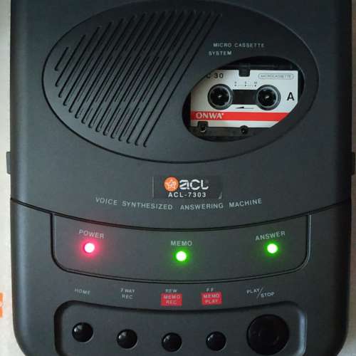 ACL-7303 電話錄音帶 + 口訊留言機  （適合辦公室和家用）