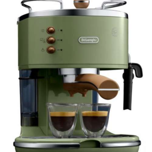 De'Longhi 迪朗奇 德龍 Icona Vintage 意式早餐復古系列半自動咖啡機 (橄欖綠) ECO...
