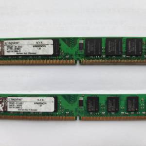 Kingston DDR2 800 2Gb x 2 Dual Channel Desktop RAM 桌上電腦記憶體