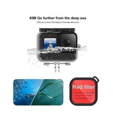 RUIGPRO 45M Waterproof Housing Case With Lens Filter For GoPro Hero 12 Black