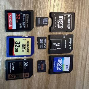 Micro SD SDHC card 共六張，全部32GB （不散賣）