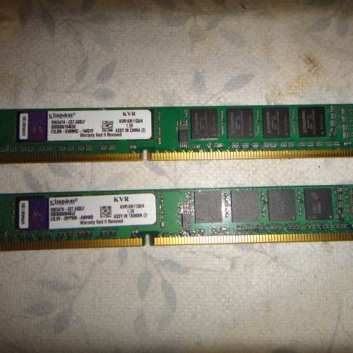 Desktop Ram Kingston 4Gx2 共8GB DDR3 1600 單面