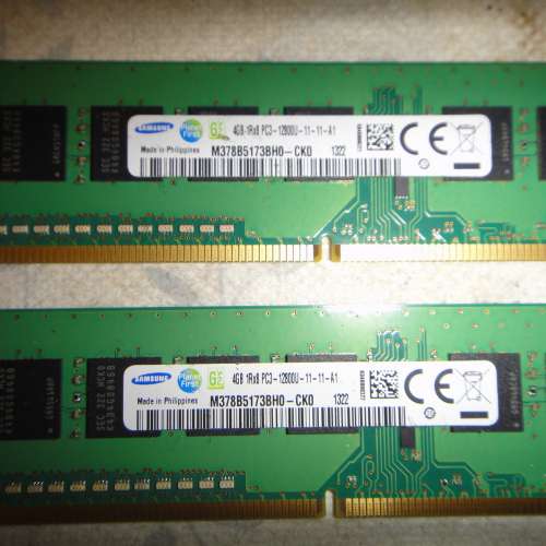 Desktop Ram Samsung 4Gx2 共8GB DDR3 1600 單面