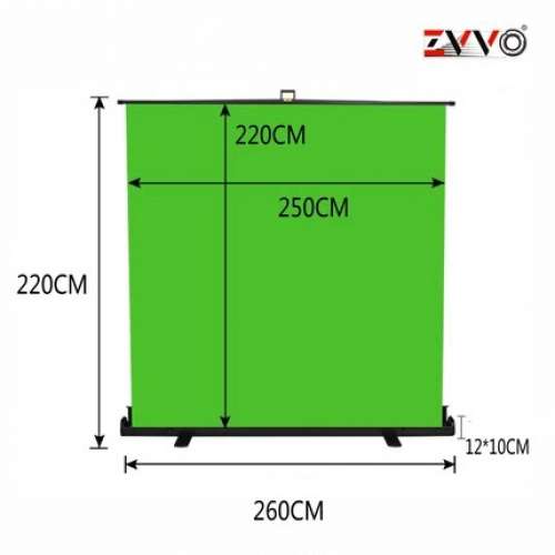 ZVVO Roll Up Chromakey GREEN SCREEN Background (直播專用綠色背景屏幕易拉架)