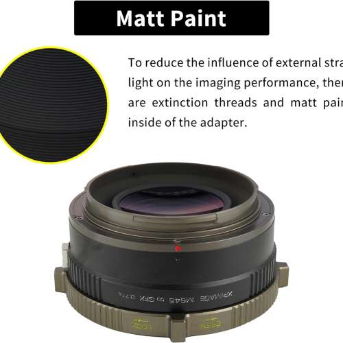 XPIMAGE Speed Booster M645 - GFX 0.71 Reducing Lens Adapter Ring 減焦增光接環