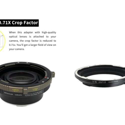 XPIMAGE Speed Booster Mamiya 645 M645 ToLEICA L-Mount Alliance Mirrorless Camera
