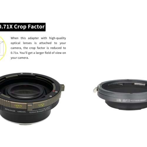 XPIMAGE Speed Booster Mamiya 645 M645 To Canon RF Mount 減焦增光接環