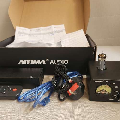 Aiyima t9 Dac 胆擴音機 (膽前級+Amp) +升級膽+升级數碼線