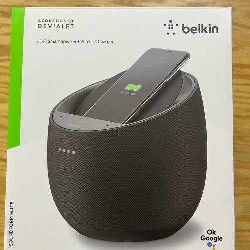 Belkin SoundForm Elite Hi-Fi 智能喇叭 + 無線充電器 With Google Assistant