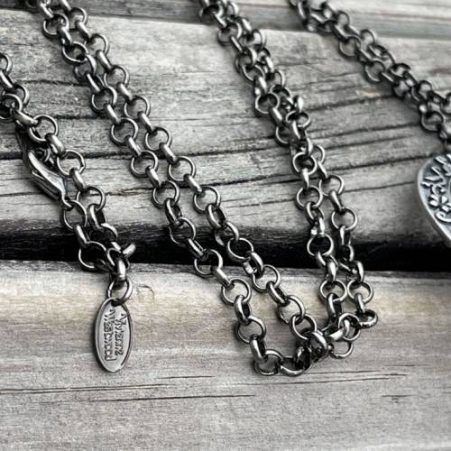 Vivienne Westwood Small Orb Necklace 頸鍊 Pendant Silver Purple Gunmetal Flower