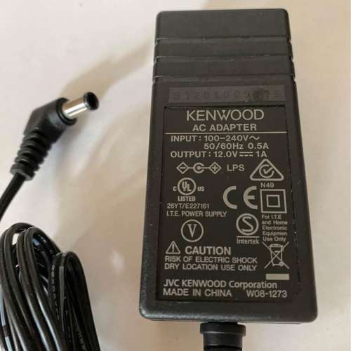KENWOOD AC ADAPTER output : 12.0V 1A