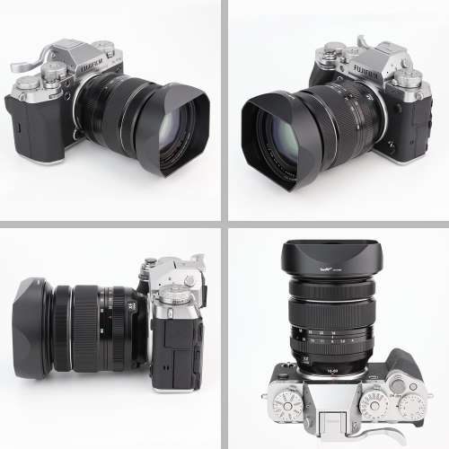 Haoge LH-X18N Bayonet Square Metal Lens Hood For Fujifilm 16-80mm F4 方形遮光罩