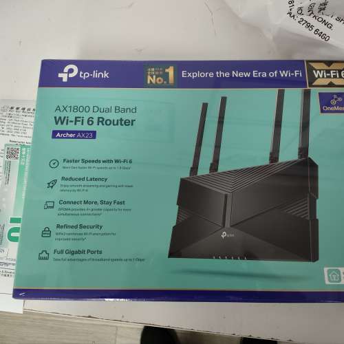出售 全新 TP-link AX1800 wifi 6 router $300