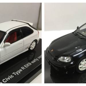 EBBRO 1/43 HONDA Civic type R EK9 early version WHITE / BLACK